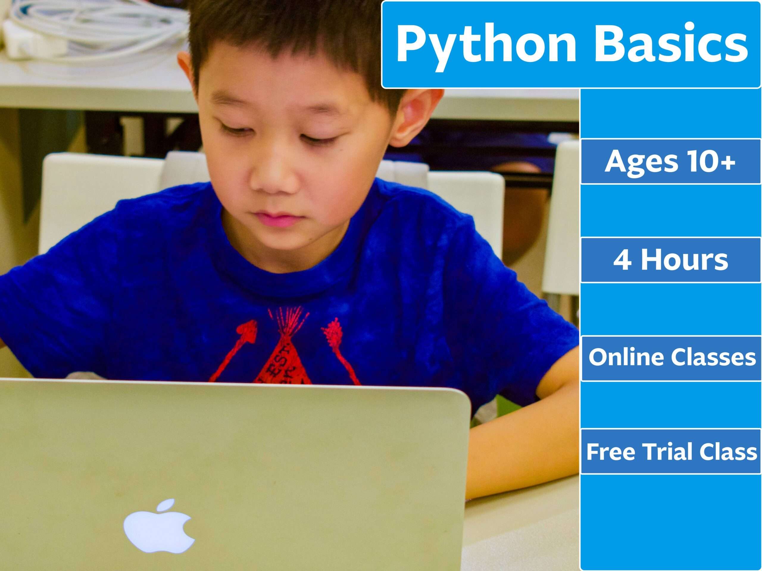 Student creating a python application with professional tools in a Tiny Code Python online class