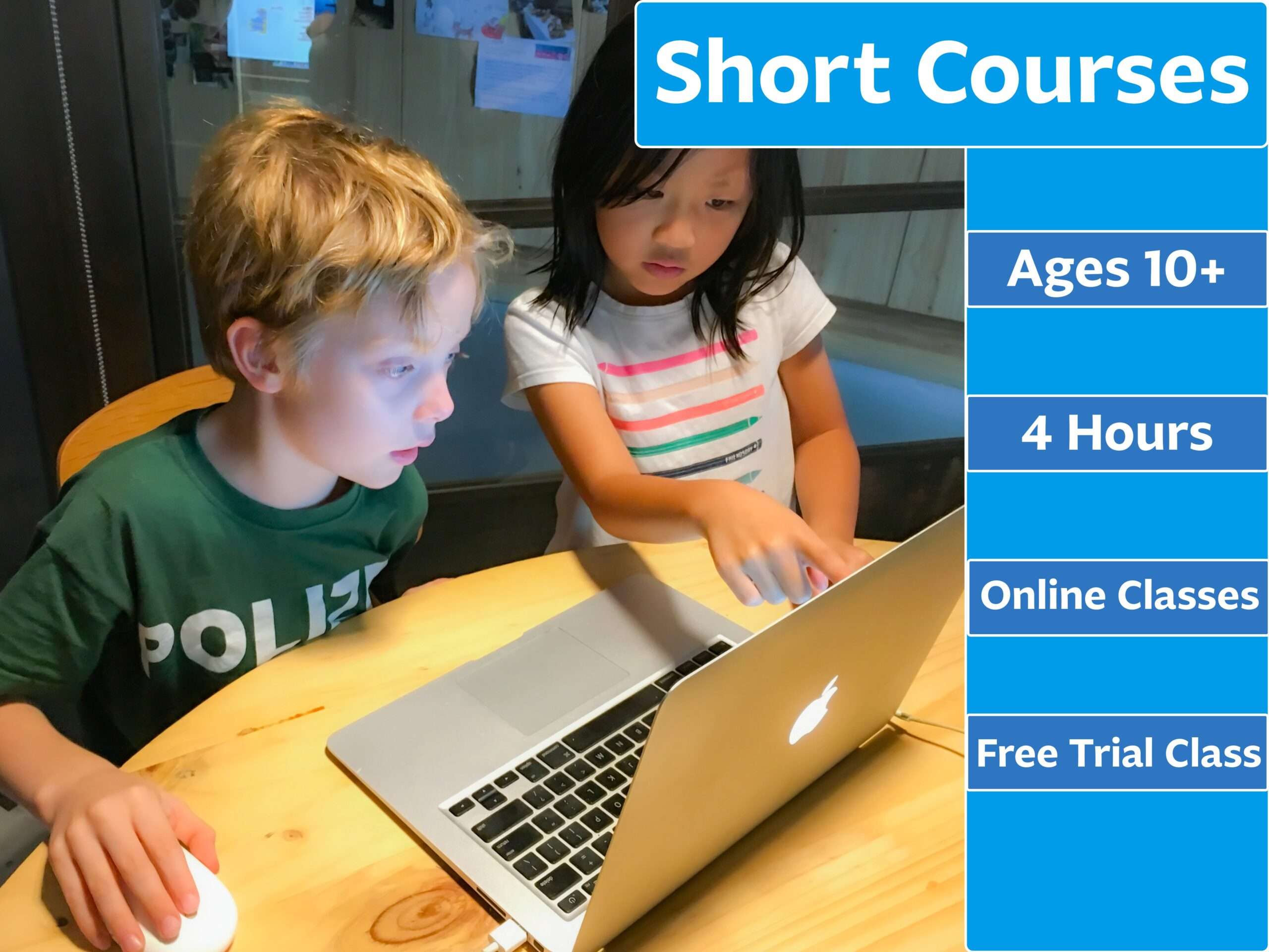 Students attending Tiny Code Short Courses Online